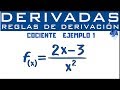 Derivada de un cociente | Reglas de derivación