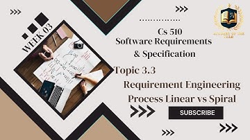 Cs510 Short lecture|Cs510 Lecture 3 topic 3.3|Requirement Engineering Process Linear vs Spiral|Guide