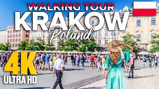 Krakow, Poland 🇵🇱 - Summer 2022 🌞- Walking Tour 4K-HDR 60fps  (▶2.3 hours)