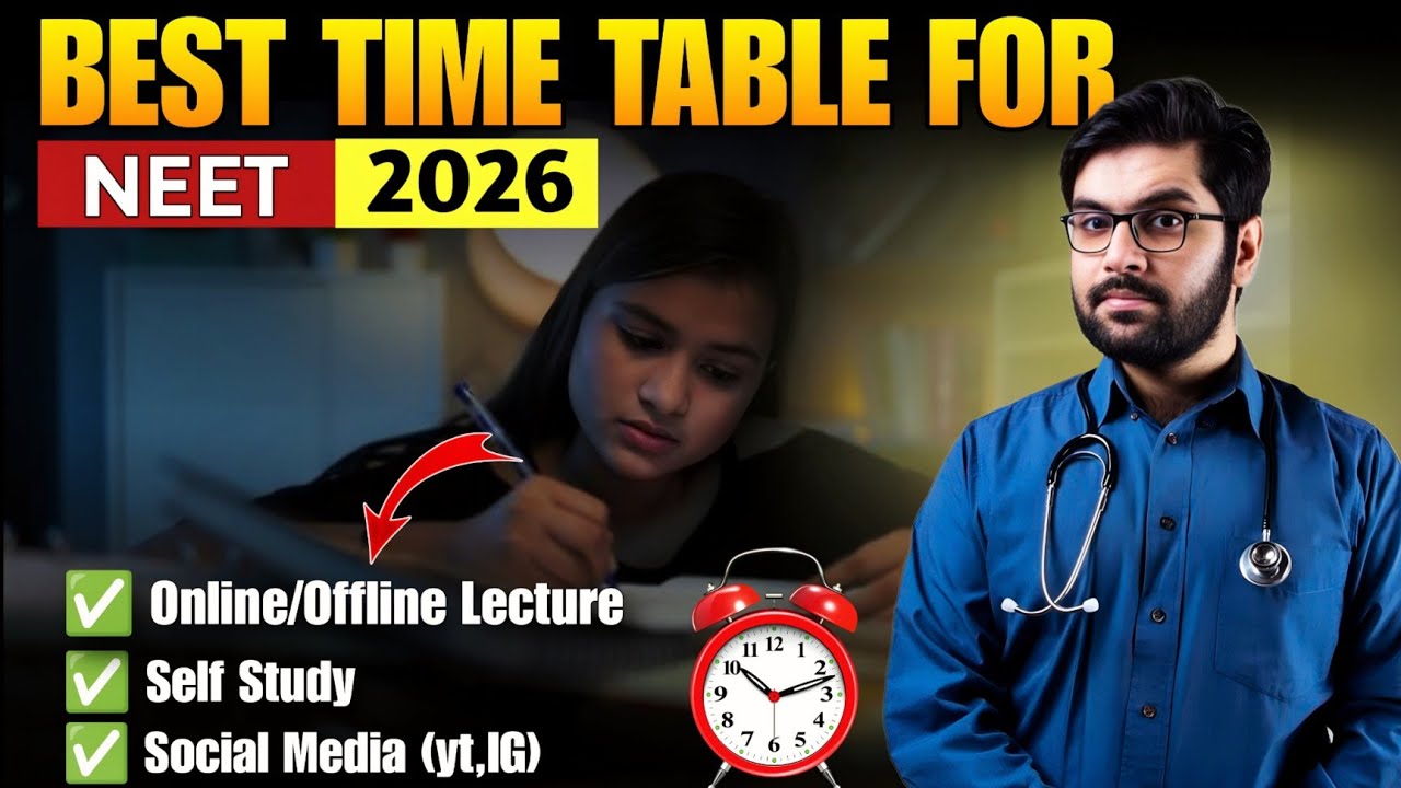 🔥NEET 2026 Best TIME TABLE | Toppers Strategy To Crack NEET | Best ...