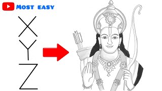Lord Shree Rama drawing | Ramnavami drawing | Shree Ram drawing for beginnerg | Shree rama drawing