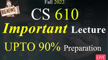 CS610 Final Term Important Lectures Fall 2022 | Score A Grade In Exams | VU Mentor