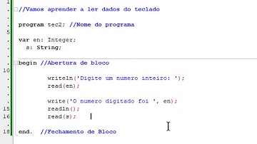 Linguagem Pascal - Entrada e saída de dados