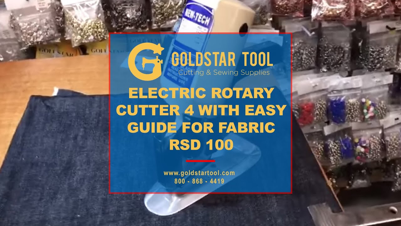 Electric Rotary Cutter 4 with Easy Guide for Fabric RSD 100  GoldStarTool.com -800-868-4419 