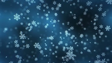 ❄️NEW 2022 4K Snowflakes Falling Looping Animation Blue Background - Footage - Screensaver