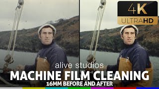 16mm Cine Film cleaning before and after (remastered in 2022) by Alive Studios 228 views 1 year ago 1 minute, 17 seconds