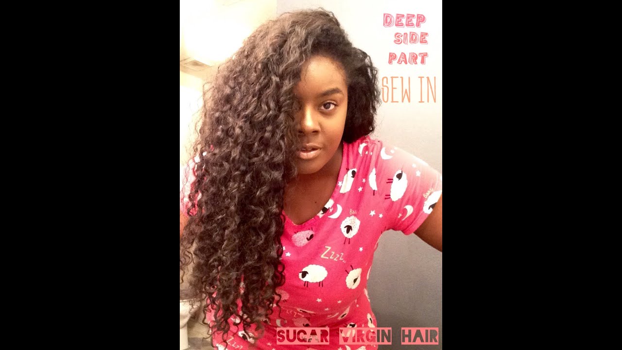 Deep Side Part Sew In ALIEXPRESS Sugar Virgin Hair Deep