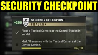 how to complete security checkpoint faction mission DMZ | Place a tactical camera at the central