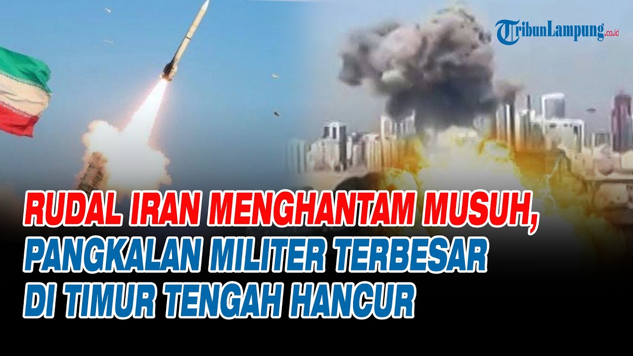 Rudal Iran Menghantam Musuh, Pangkalan Militer Terbesar di Timur Tengah Hancur