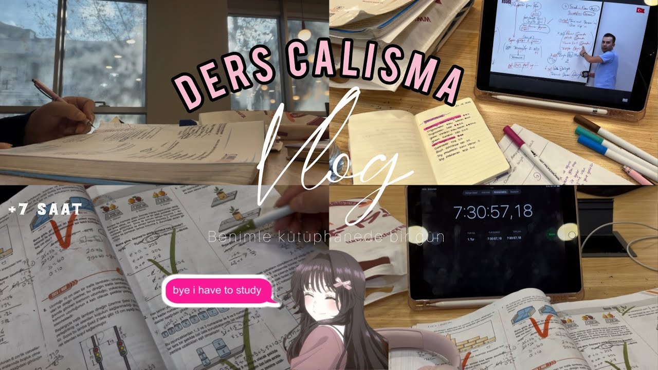ders çalışma vlogu | kütüphane | trigosal 🍓