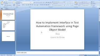 How to Implement Interface in Test Automation Framework using Page Object Model