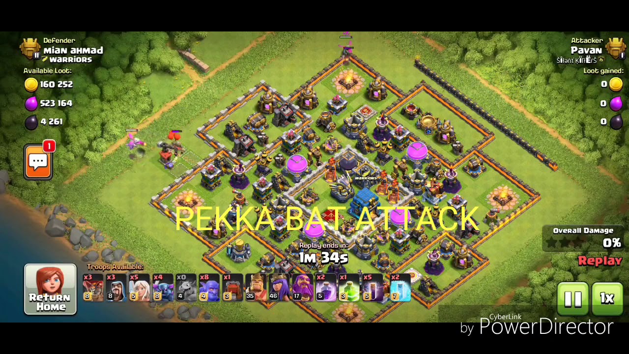 CLASH OF CLANS TH12 PEKKA BAT ATTACK