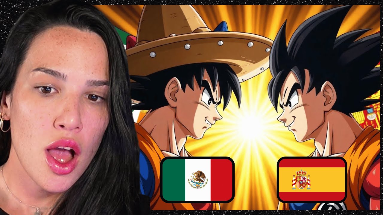 “ESPAÑOLA Enloquece con DRAGON BALL☄️ LATINO 🇲🇽 VS España 🇪🇸 – ¡Batalla de DOBLAJE ! | Parte 1
