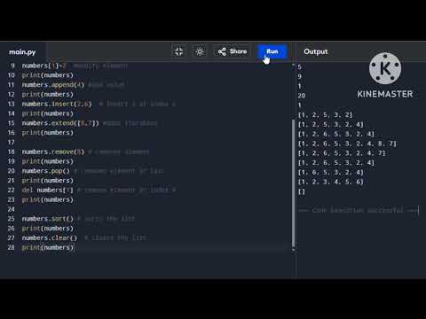 List Functions and Methods 