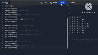 List Functions and Methods 