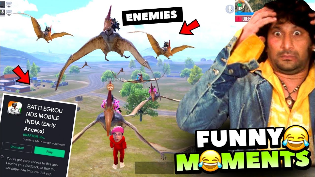 BGMI DINOSAUR MODE FUNNY MOMENTS THAT WILL MAKE YOU DIE WITH LAUGHTER 😂