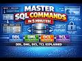 Master SQL Commands in 5 Minutes | DDL, DML, DCL, TCL Explained