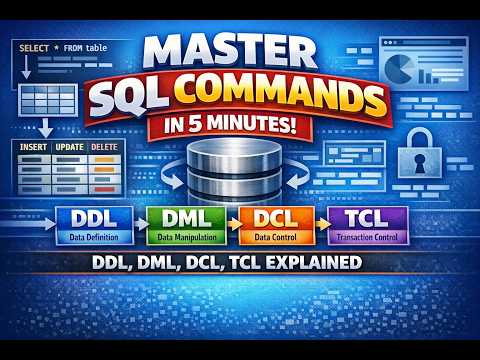 Master SQL Commands in 5 Minutes | DDL, DML, DCL, TCL Explained