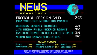 LIVE Chill Teletext Stream — Calm Headlines & Celebrity News July 31st screenshot 2