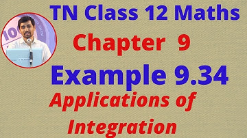 Class 12 Maths CHAPTER 9 – Applications of Integration Example 9.34 TN New Syllabus