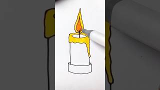 Glowing Candle Drawing Ideas For Kids Easy Candle Drawing For Beginners