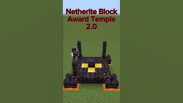 Minecraft Netherite Block Award Temple 2.0 #shorts #minecraft #minecraftshorts