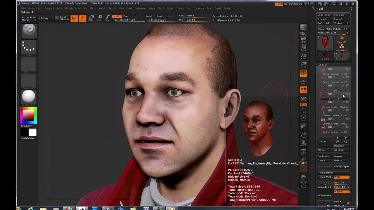 how to export zbrush polypaint