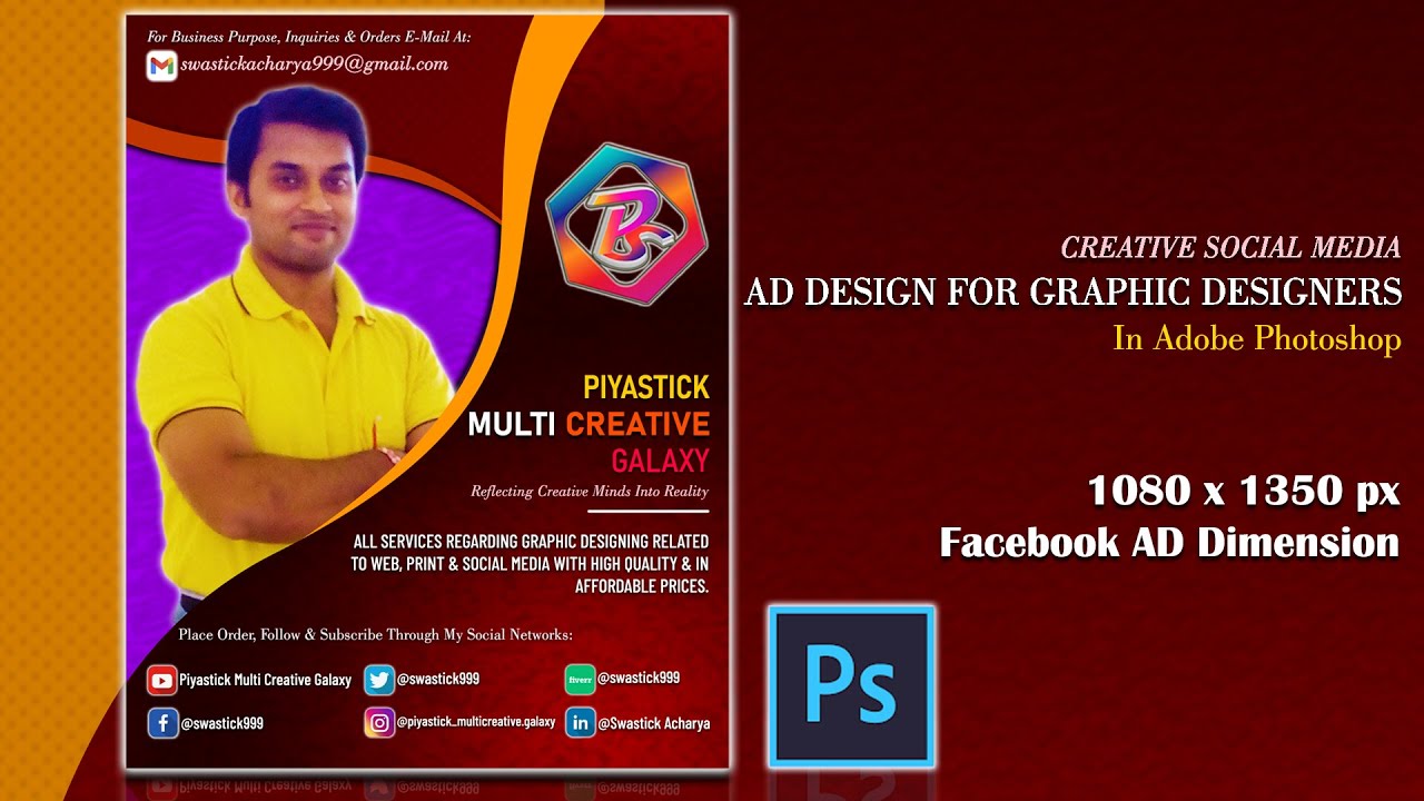 Creative Social Media AD Design For Graphic Designers | Social Media Design  | Photoshop Tutorial - YouTube