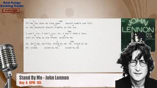 Video thumbnail of "🎙 Stand By Me - John Lennon Vocal Backing Track with chords and lyrics"