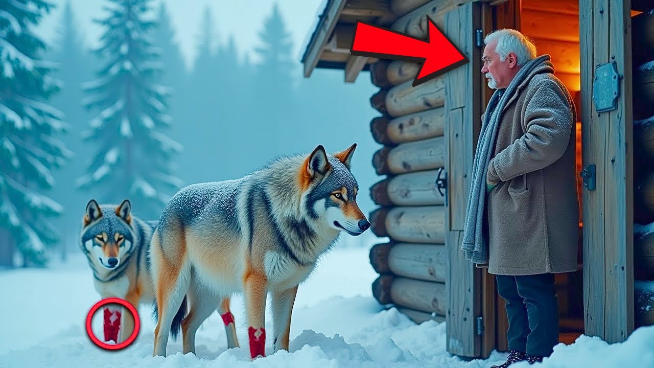 Zmrzlí Vlci Prosí Muže, Aby Je Pustil K Sobě Domů — To, Co Se Stane Poté, Ho Šokuje.