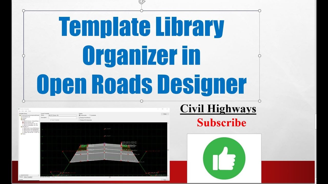 Open Roads Designer Template Library Organizer Assembly Typical 
