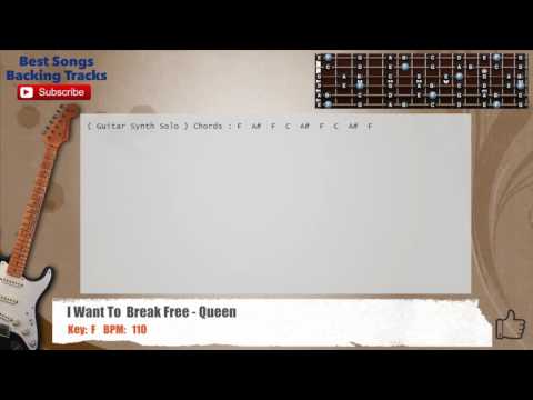 I Want To Break Free - Queen Guitar Backing Track With Chords And Lyrics