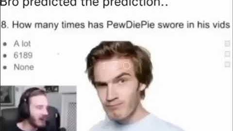 How many times has PewDiePie swore in his videos?