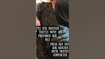 Soil blocking