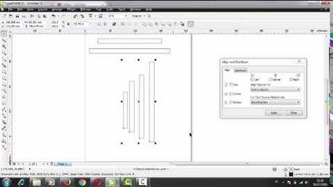 align and distribute on corel draw x5