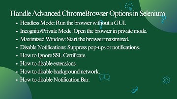 Browser Options in Selenium Java: Ignore SSL, Disable Notifications, Run Headless, Incognito