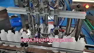 Fully Automatic 4 Head Liquid Filling Machine | High-Speed Bottle Filling Equipment