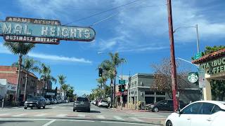 Relaxing Drive Through Adams Ave & Meade Ave | North Park San Diego California