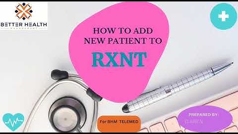 How to add patient to RXNT