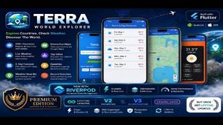 Terra - World Explorer App | Flutter Travel App Template with GPS &amp; Maps | Riverpod