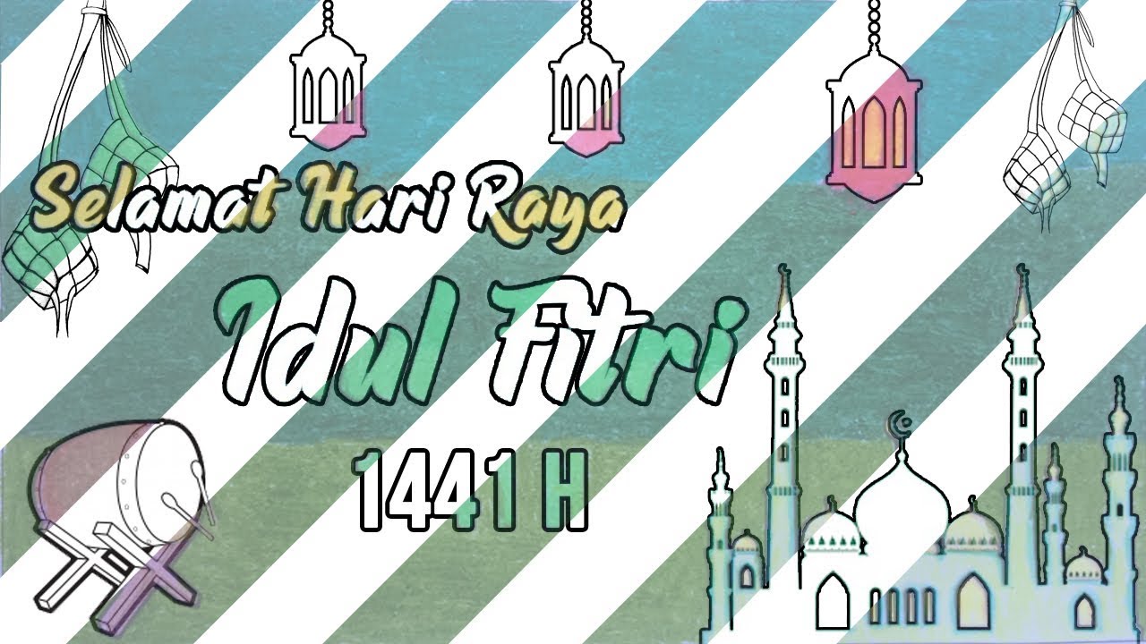 Mewarnai Tema Hari Raya  Idul Fitri 1441 H YouTube