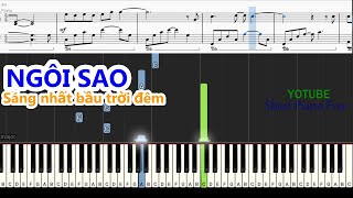 Video thumbnail of "Hướng dẫn piano NGÔI SAO SÁNG NHẤT BẦU TRỜI ĐÊM (夜空中最亮的星) | Sheet Free"