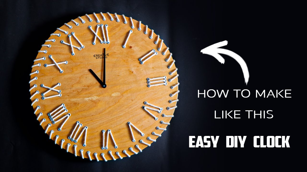 DIY clock | how to make wall clock | create creative - YouTube