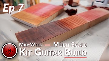 Ep 7 - Shred -Stain Tests - How to Build a UNIQUE Multi-Scale Kit Guitar
