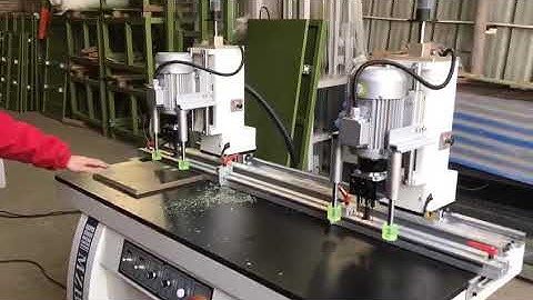 Double heads hinge boring machine