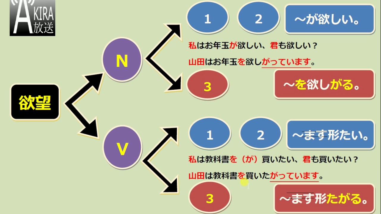 日文【欲望】表達重點彙整 !