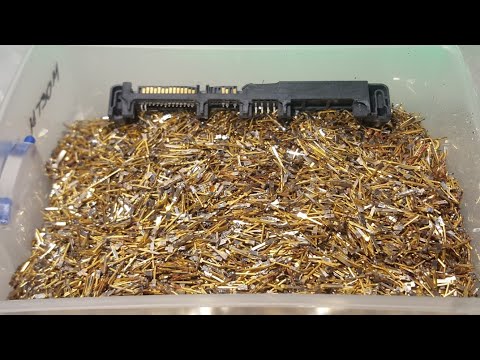 Золото в разьемах жестких дисков/HDD 101 разьем/Аффинаж/Часть 1