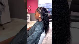 Half Stitch Braid feed ins / Half sew in weave trendinghair hairstyle weavehair