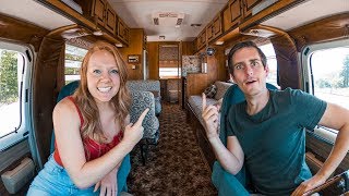 FULL TOUR of Our 1975 Vintage Camper Van RV! (Pre-Renovation)