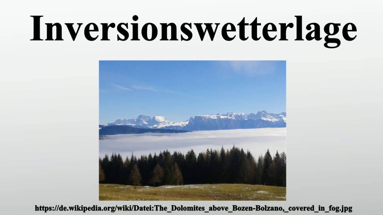 Inversionswetterlage YouTube